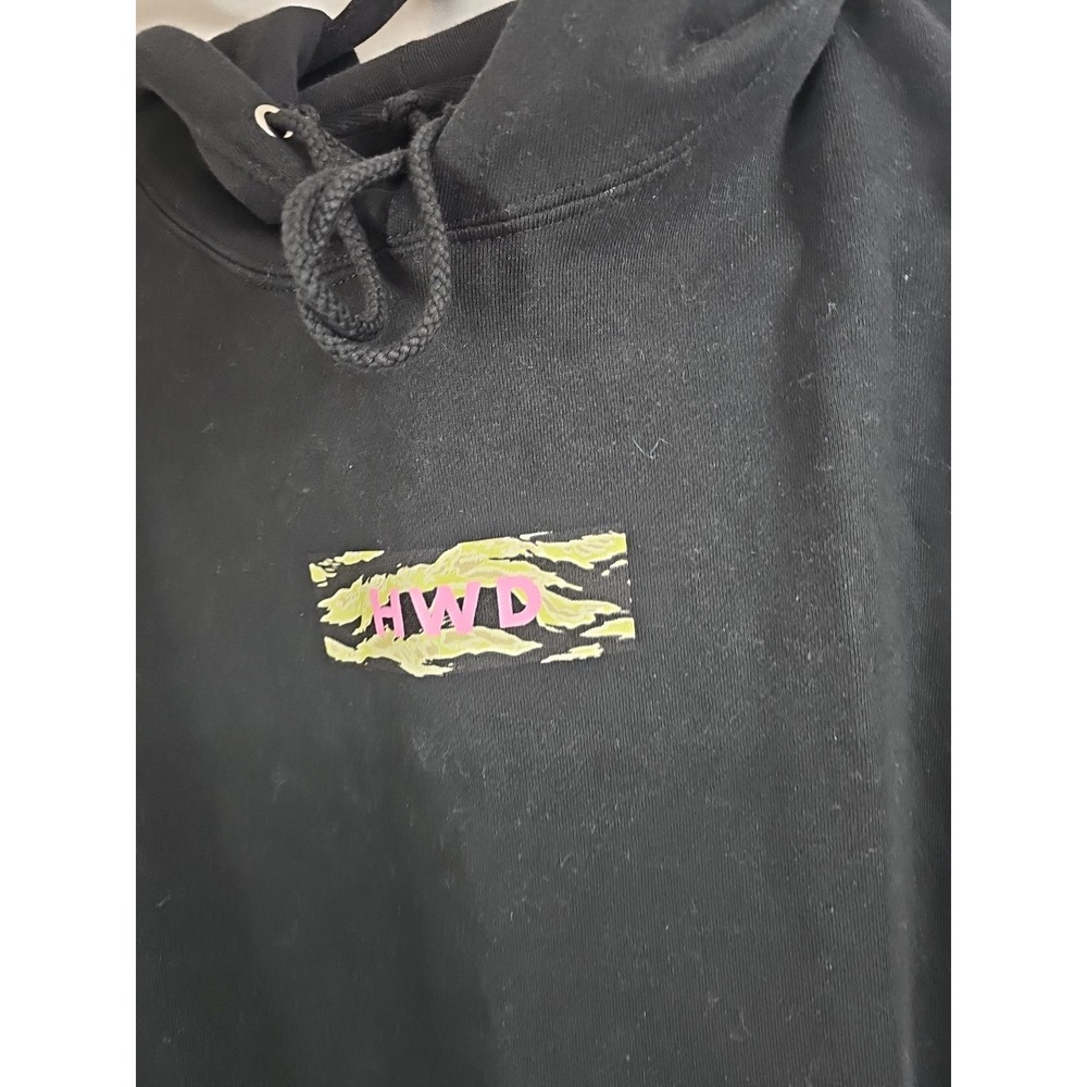Rare HWD Halfway Dead Hoodie Multicolored Printed on chest Size Large - Picture 3 of 8